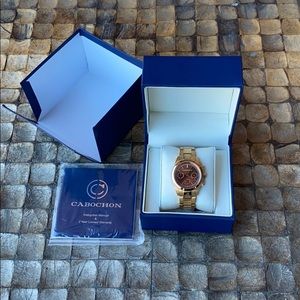 Cabochon rose gold watch - style 1120